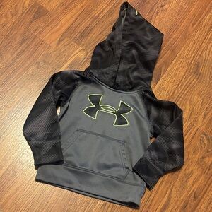 Under Armour Toddler Black and Gray Hoodie with Neon Accents